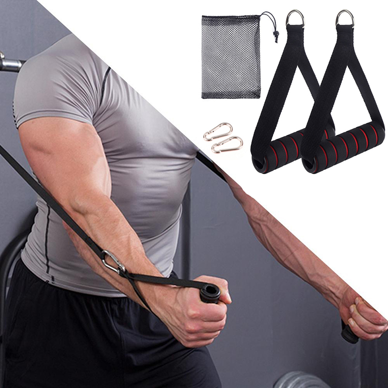 Heavy Equipment Grinder - Hochleistungs-Kabelzuggriff mit Haken und D-Ring, Metall-Fitnessgriffe